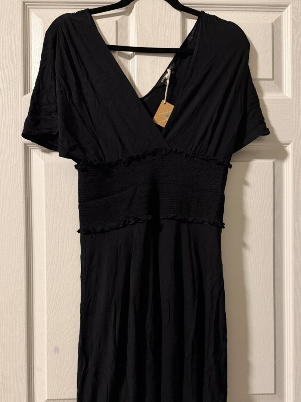 BCBGMaxazria black dress rayon maxi dress size S
